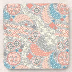 Japanese style pattern. Illustration. Coaster