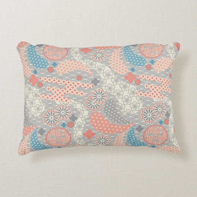 Japanese style pattern. Illustration. Decorative Cushion (Front)
