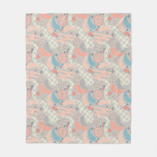 Japanese style pattern. Illustration. Fleece Blanket
