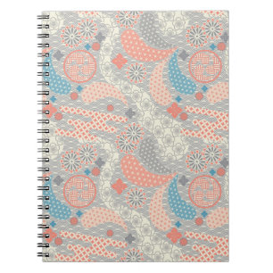 Japanese style pattern. Illustration. Notebook