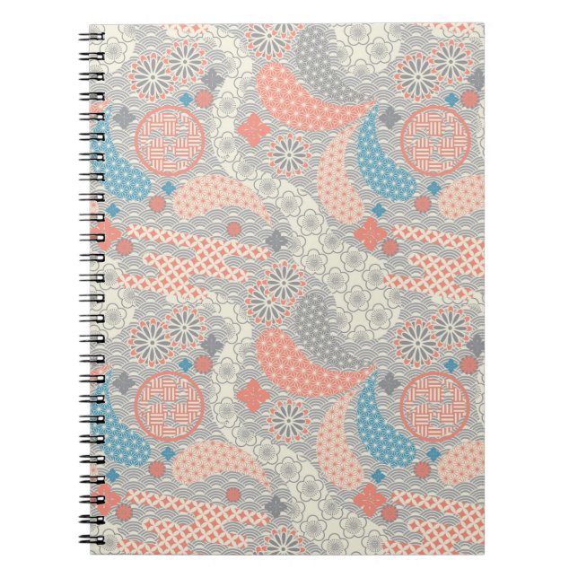 Japanese style pattern. Illustration. Notebook (Front)