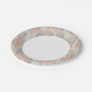 Japanese style pattern. Illustration. Paper Plate