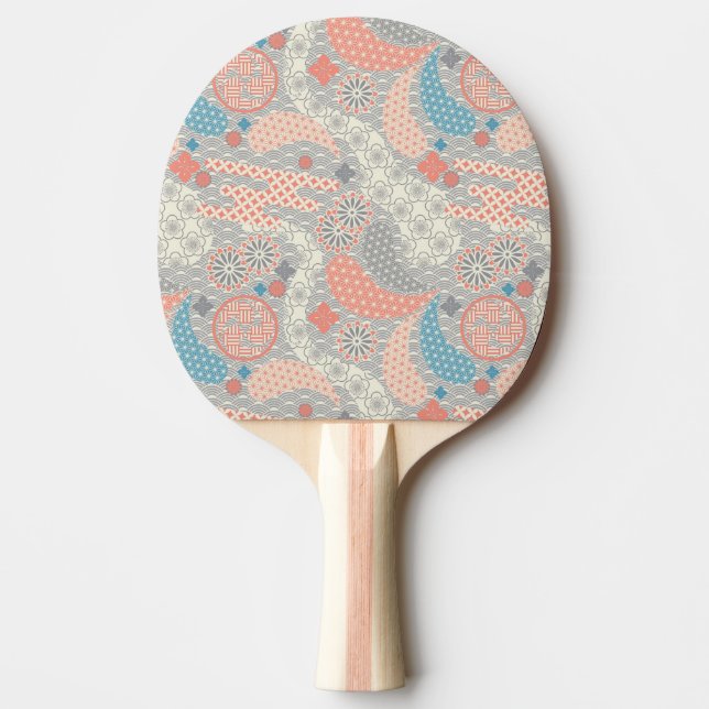 Japanese style pattern. Illustration. Ping Pong Paddle (Front)