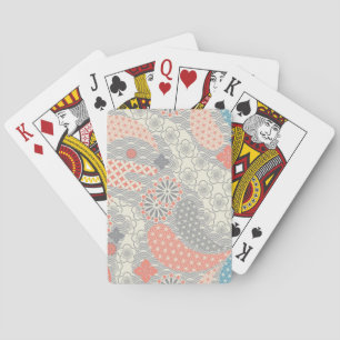 Japanese style pattern. Illustration. Playing Cards