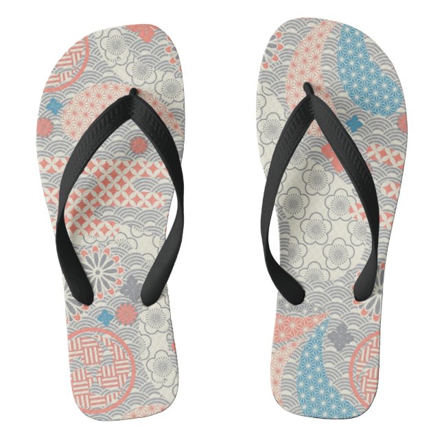 Japanese style pattern. Illustration. Thongs (Footbed)