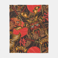 Japanese style vintage seamless pattern with samur