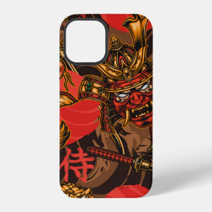 Japanese style vintage seamless pattern with samur iPhone 12 case