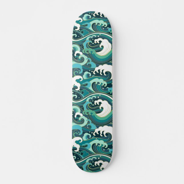 Japanese style waves skateboard (Front)