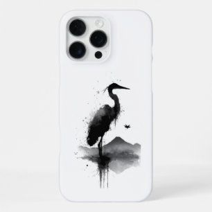 Japanese Sumi-e Crane Zen Phone Case
