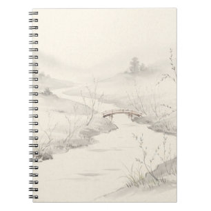 Japanese Sumi-e Misty Landscapes Notebook