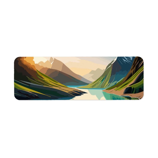 Japanese sunrise return address label (Front)