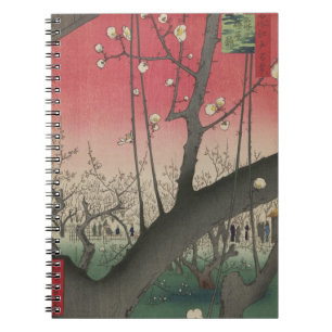 Japanese sunrise sunset plum estate trees notebook