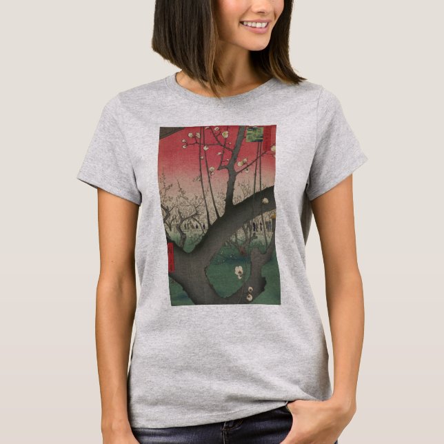 Japanese sunrise sunset plum estate trees T-Shirt (Front)