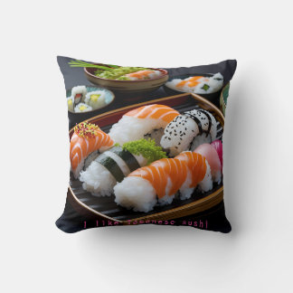 "Japanese Sushi: A Moment of Bliss" Cushion