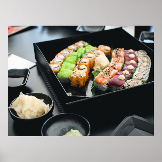 Japanese Sushi Bento Box Asian Food Poster (Front)
