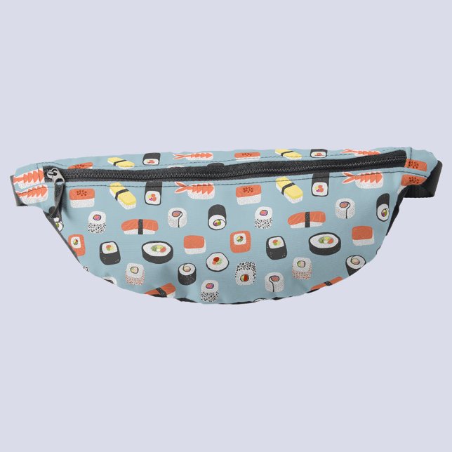 Japanese Sushi Bum Bags (Blue Japanese sushi pattern fanny pack)