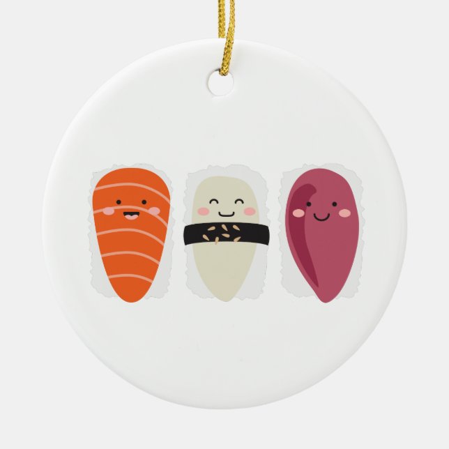 Japanese Sushi Ceramic Ornament (Front)