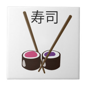 Japanese Sushi Chopsticks Ceramic Tile