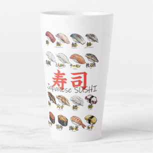 Japanese SUSHI illustration design Latte Mug