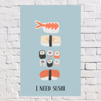 Japanese Sushi Nigiri Maki Roll Custom Text