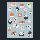 Japanese Sushi Nigiri Maki Roll Poster<br><div class="desc">Japanese sushi food art for gourmets and foodies and those with all round good taste.</div>
