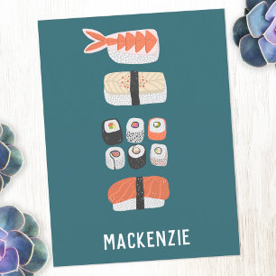 Japanese Sushi Personalised Postcard