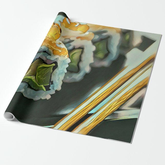 Japanese sushi wrapping paper (Unrolled)