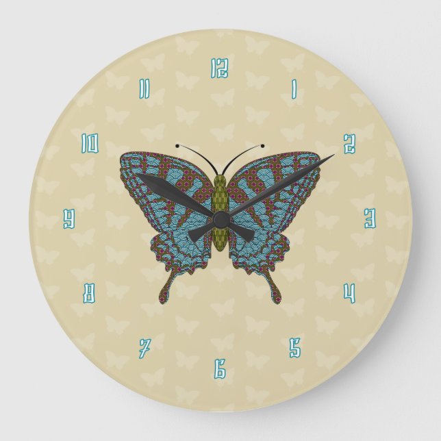 Japanese Swallowtail Clock (Front)