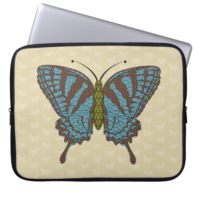 Japanese Swallowtail Laptop Sleeve (Front)