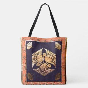 Japanese Swan Traditional Motif Tote Bag