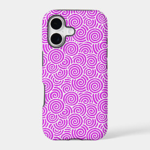 Japanese swirl pattern - orchid and white