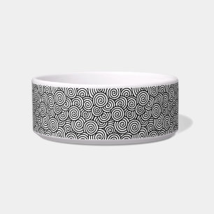 Japanese swirl pattern - white and black bowl