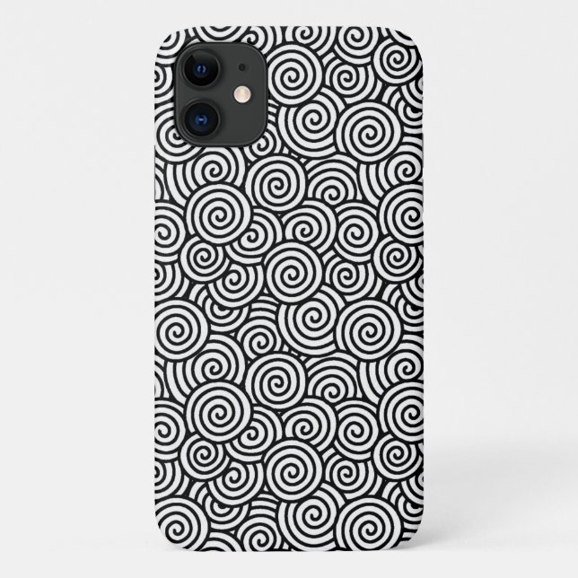 Japanese swirl pattern - white and black Case-Mate iPhone case (Back)