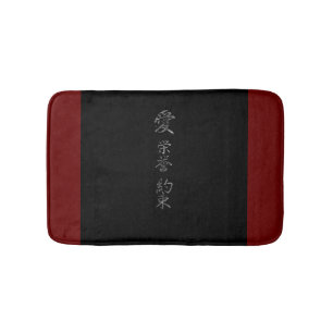 Japanese Symbol: Love Honour Promise Bath Mat