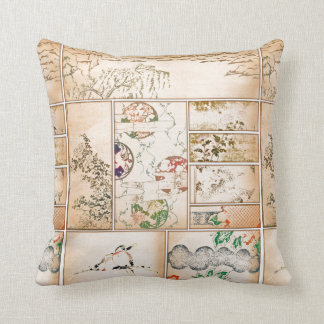 Japanese Tapestry Asian Collage tsuzure nishiki Cushion