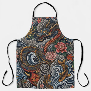 Japanese tattoo art apron