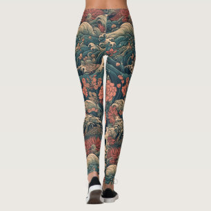 Japanese Tattoo Art Sea Creatures Leggings