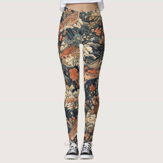 Japanese Tattoo Art Sea Monsters Leggings