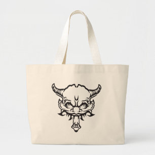Japanese Tattoo Oni Demon Large Tote Bag