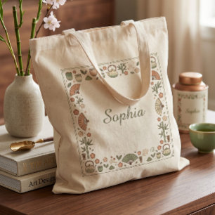 Japanese Tea Ceremony Custom Name Tote Bag