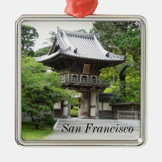 Japanese Tea Garden in San Francisco Metal Tree Decoration (Front)