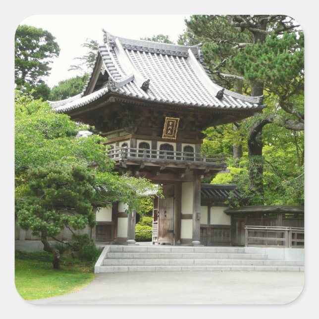 Japanese Tea Garden in San Francisco Square Sticker (Front)