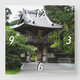 Japanese Tea Garden in San Francisco Square Wall Clock