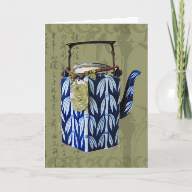 Japanese Teapot Collage Card (Front)