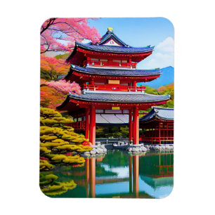 Japanese Temple Magnet
