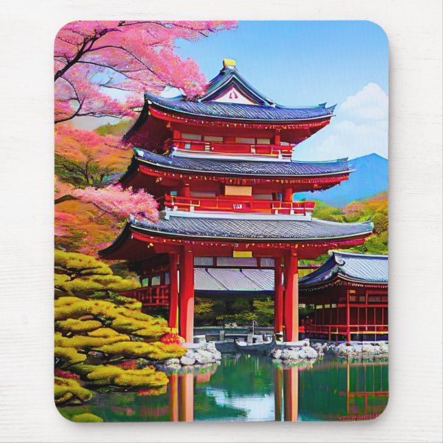 Japanese Temple  Mouse Pad (Front)