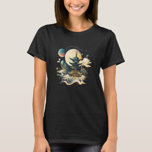 Japanese Temple Tokyo Asian Inspired Retro Japan 2 T-Shirt