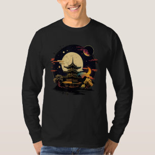 Japanese Temple Tokyo Asian Inspired Retro Japan 4 T-Shirt