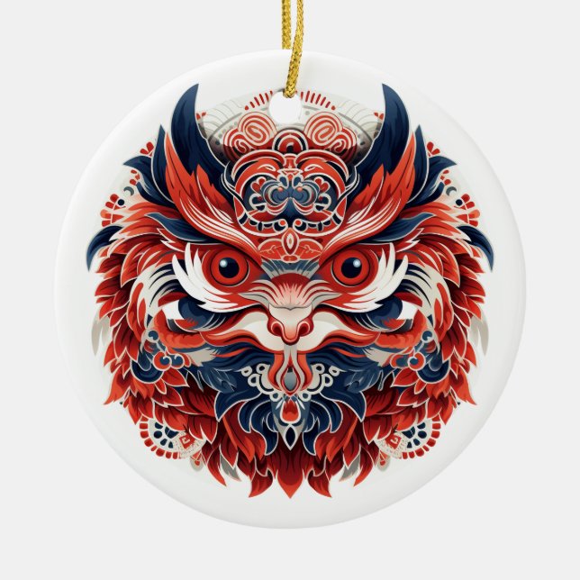 Japanese Tengu Ceramic Ornament (Front)