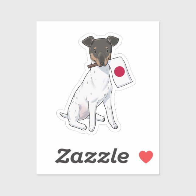Japanese Terrier Japan Flag Sticker (Sheet)
